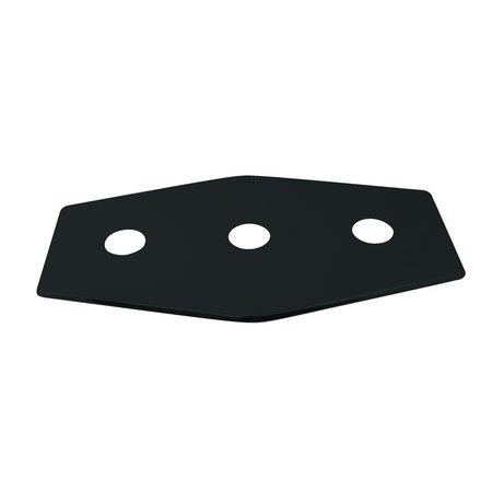 WESTBRASS Three-Hole Remodel Plate in Powdercoated Flat Black D505-62